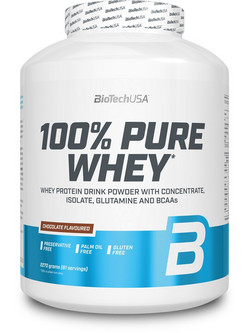Biotech USA 100% Pure Whey Raspberry Cheesecake Πρωτεΐνη Ορού Γάλακτος Γράμμωσης Χωρίς Γλουτένη 2.27kg
