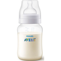 Philips Avent SCF813/17 Πλαστικό Μπιμπερό με Θηλή Σιλικόνης κατά των Κολικών 0m+ 260ml