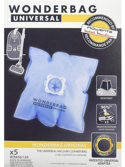 Wonderbag WB406120 Σακούλες Σκούπας 5τμχ Συμβατές με Σκούπα Rowenta