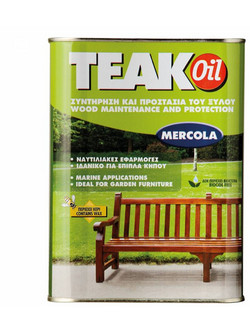 Mercola Teak Λάδι Εμποτισμού Ξύλου Έτοιμο προς Χρήση Ματ 2.5lt