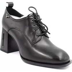 Versace 19V69 Γυναικεία Μποτάκια Αστραγάλου Δερμάτινα Μαύρα με Χοντρό Χαμηλό Τακούνι AM05A1011
