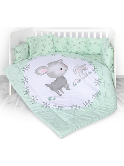 Lorelli Lamb Σετ Κούνιας Green 5τμχ