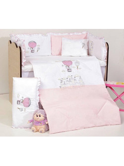 Dizain Baby Castle Σετ Κούνιας Pink 8τμχ