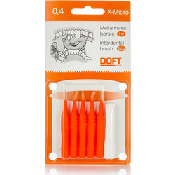 Doft X-Micro Μεσοδόντια Βουρτσάκια 0.4mm Πορτοκαλί 5τμχ
