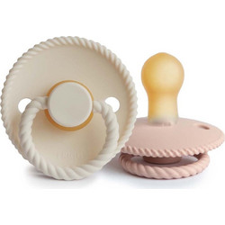 Frigg Rope Πιπίλες Καουτσούκ 0-6m Blush Cream 2τμχ