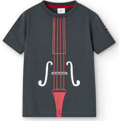 Boboli Παιδικό T-Shirt Κοντομάνικο Ανθρακί 598002-8116