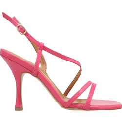 Envie Shoes Γυναικεία Πέδιλα Λουστρίνι Φούξια με Λεπτό Ψηλό Τακούνι E02-19103-54