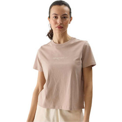 4F Γυναικείο Αθλητικό T-Shirt Μπεζ 4FWSS24TTSHF1354-83S