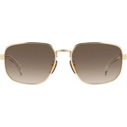 David Beckham DB7121GS LOJHA Ανδρικά Γυαλιά Ηλίου Aviator Μεταλλικά Χρυσά με Καφέ Degradee Φακό