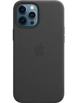 Apple Leather MagSafe Back Cover Black (iPhone 12 Pro Max)