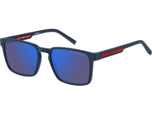 Tommy Hilfiger TH2089 FLL/VI Ανδρικά Γυαλιά Ηλίου Τετράγωνα Κοκάλινα Μπλε με Μπλε Καθρέπτη Φακό