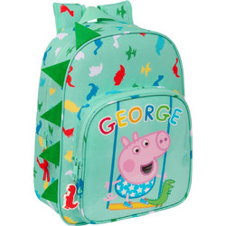 Safta Peppa Pig George Σχολική Τσάντα Πλάτης Δημοτικού Πράσινη Mint 612392185