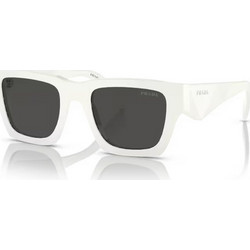 Prada PRA06S 17K08Z Γυναικεία Γυαλιά Ηλίου Τετράγωνα Κοκάλινα Λευκά με Μαύρο Polarized Φακό