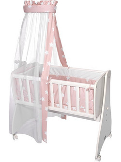 Lorelli First Dreams Stars Σετ Λίκνου Pink 7τμχ