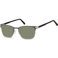 Sunoptic SG-917B Ανδρικά Γυαλιά Ηλίου Τετράγωνα Κοκάλινα Μαύρα με Πράσινο Polarized Φακό