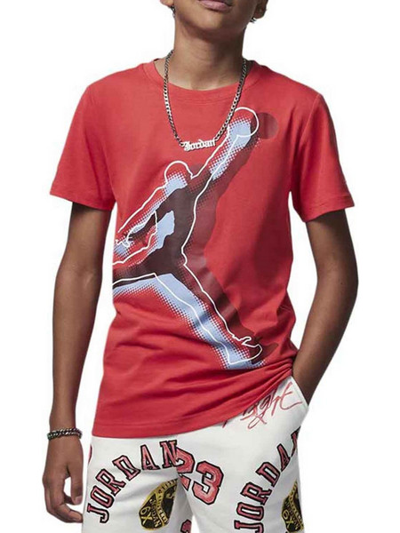 Jordan Jumpman Stack Παιδικό T-Shirt Κοντομάνικο Κόκκινο 95C977-R0F