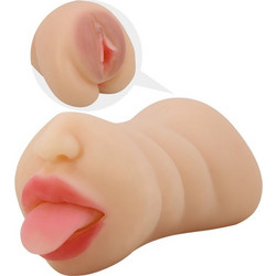 Crazy Bull Sarah Vagina-Shaped Dual Entry Pocket Pussy Mouth & Sleeve Αυνανιστήρι