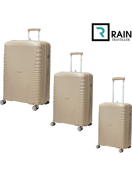 Rain RB8018 Σετ Βαλίτσες 3τμχ Μπεζ