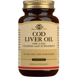 Solgar Cod Liver Oil Μουρουνέλαιο 250 Κάψουλες