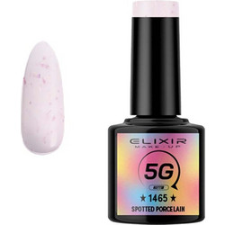 Elixir Semigel 1465 Spotted Porcelain Glitter Ημιμόνιμο Βερνίκι Νυχιών 8ml