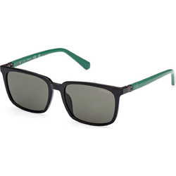 Guess GU8294 05N Ανδρικά Γυαλιά Ηλίου Τετράγωνα Κοκάλινα Μαύρα με Μαύρο Polarized Φακό