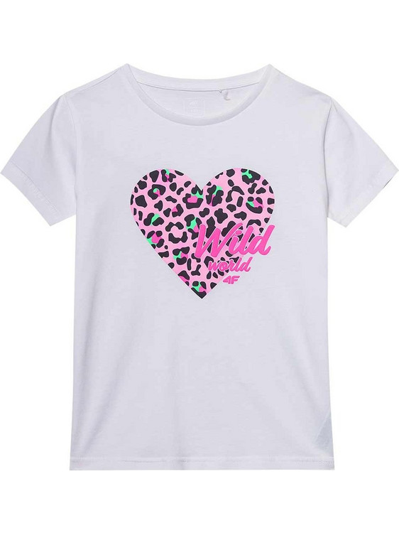 4F Παιδικό T-Shirt Κοντομάνικο Λευκό JWSS24-TTSHF1143-10S