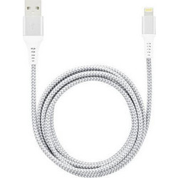Lamtech Braided USB-A to Lightning Cable 2m White LAM450282