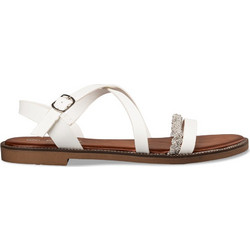 Envie Shoes Δερμάτινα Γυναικεία Σανδάλια Λευκά E96-19001-33