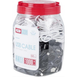 XO NB200 30pcs USB-A to Lightning Cable 1m Black White 30PCSBOTTLE