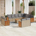 vidaXL Σετ Σαλόνι Κήπου Rattan 13τμχ Μπεζ 3228201