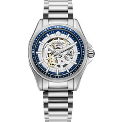 Roamer Rockshell Mark III Ανδρικό Ρολόι Αυτόματο με Ασημί Μεταλλικό Μπρασελέ R220984414520