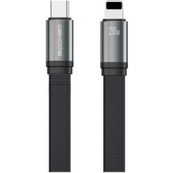 WK WDC-155 Braided Flat USB-C to Lightning Cable 20W 1.2m Black 6941027620649
