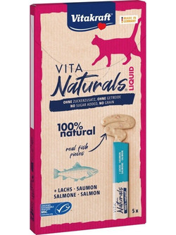Vitakraft Vita Naturals Liquid with Salmon 5x15gr
