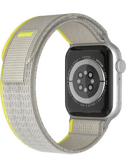 Sonique Nylon Λουράκι Υφασμάτινο Grey / Yellow (Apple Watch 38 / 40 / 41mm)