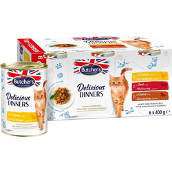 Butcher's Delicious Dinners Meaty Selection in Jelly 6x400gr