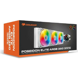 Cougar Poseidon Elite 360 White Υδρόψυξη CPU 120mm ARGB για Socket AM2 / AM2+ / AM3 / AM3+ / FM1 / FM2 / 115x / 1366 / AM4 / FM2+ / 1200 / 1700 / AM5 / 1851