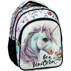 Back Me UP Magic Unicorn Σχολική Τσάντα Πλάτης Νηπιαγωγείου Λευκή 357-17054