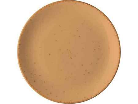 Lukanda Πιάτα Ρηχά Πορσελάνης Leon Καφέ 21cm 6τμχ LEO3-FP-21