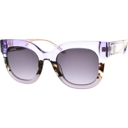 Lancel LA91023 C03 Γυναικεία Γυαλιά Ηλίου Τετράγωνα Κοκάλινα Διαφανή με Μαύρο Polarized Φακό