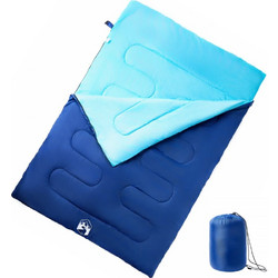 vidaXL Sleeping Bag Διπλό 3 Εποχών Μπλε 94447