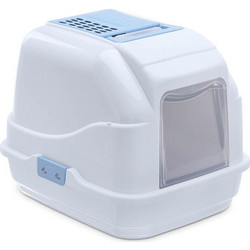 IMAC Easy Cat Τουαλέτα Γάτας Κλειστή Λευκή Γαλάζια Μ50xΠ40xΥ40cm