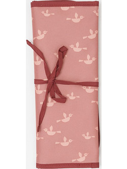 Fresk Birds Φορητή Αλλαξιέρα Μωρού Υφασμάτινη 52x33cm Ροζ