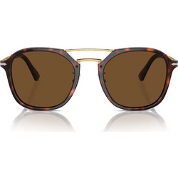 Persol PO3352S 24/57 Ανδρικά Γυαλιά Ηλίου Aviator Μεταλλικά Χρυσά με Καφέ Polarized Φακό