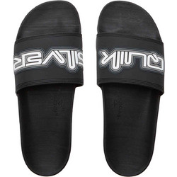 Quiksilver Rivi Wordmark II Ανδρικές Παντόφλες Καλοκαιρινές Αντιολισθητικές Κολυμβητηρίου Μαύρες AQYL101354-KVJ1