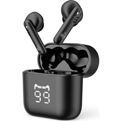 Powertech PT-1227 Ακουστικά Bluetooth In Ear Ανθεκτικά στο Νερό Black