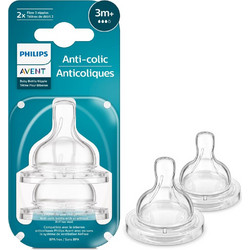Philips Avent SCY763/02 Θηλή Σιλικόνης για Μπιμπερό 3m+ Μεσαίας-Γρήγορης Ροής 2τμχ
