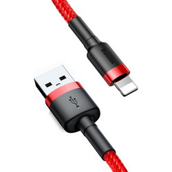 Baseus Cafule Braided USB-A to Lightning Cable 3m Black Red CALKLF-R09