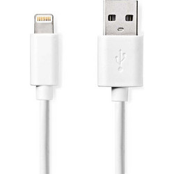 Nedis USB-A to Lightning Cable 2m White CCGP39300WT20