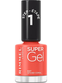 Rimmel Super Gel 47 Spiced Coral Gloss Βερνίκι Νυχιών Μακράς Διαρκείας 12ml