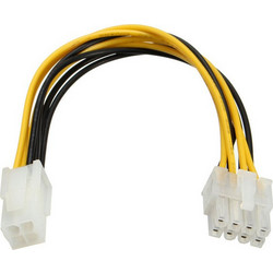 Powertech CAB-W007 Καλώδιο Τροφοδοσίας 4-Pin EPS to 8-Pin EPS 0.2m Multicolor
